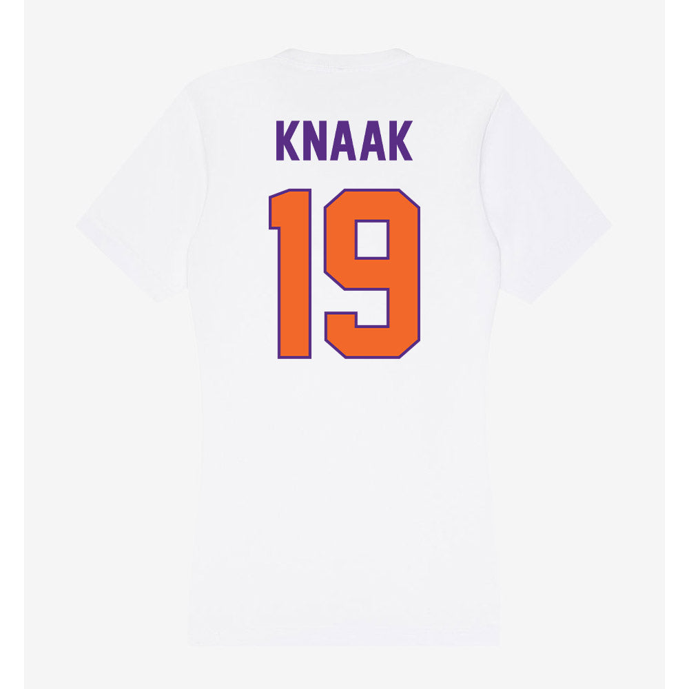 Clemson - NCAA Baseball : Aidan Knaak - Women's V-Neck T-Shirt-1
