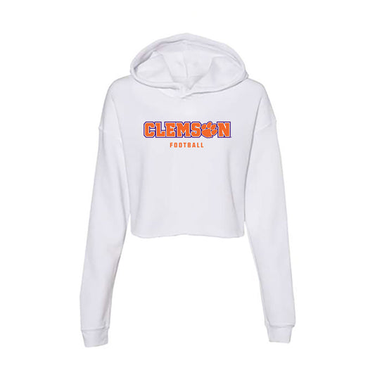 Clemson - NCAA Football : Michael Foster - Women's Crop Fleece Hooded Sweatshirt-0