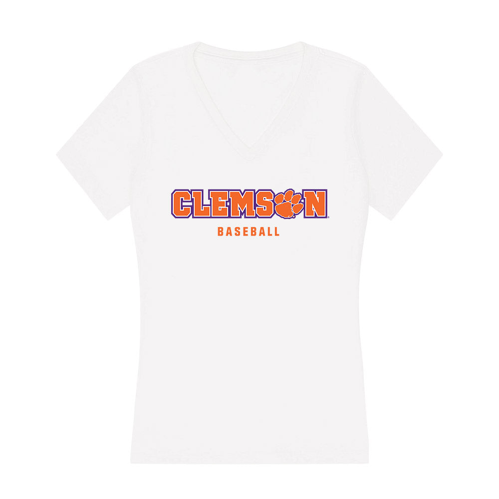 Clemson - NCAA Baseball : Justin LeGuernic - Women's V-Neck T-Shirt-0