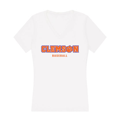Clemson - NCAA Baseball : Justin LeGuernic - Women's V-Neck T-Shirt-0