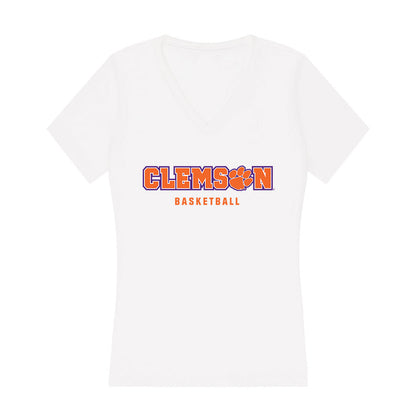Clemson - NCAA Women's Basketball : Mia Moore - Women's V-Neck T-Shirt-0