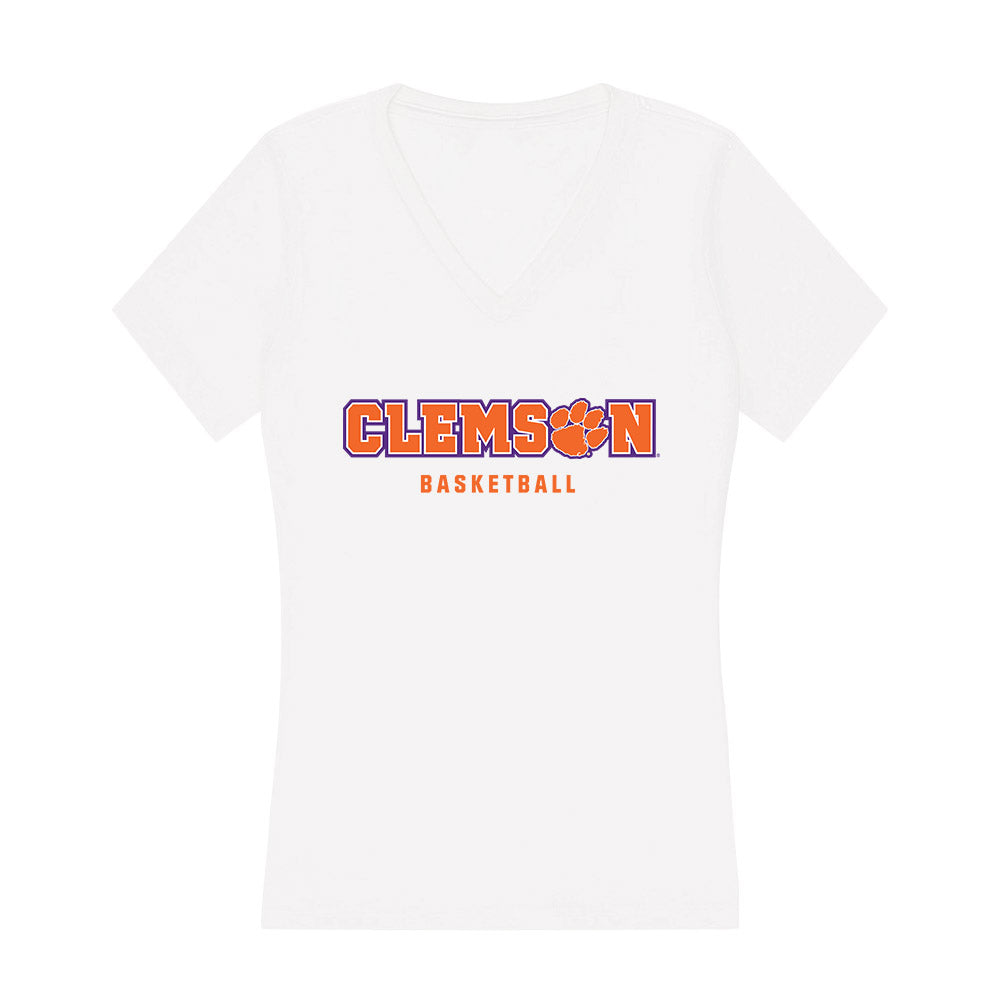 Clemson - NCAA Women's Basketball : Hannah Kohn - Women's V-Neck T-Shirt-0