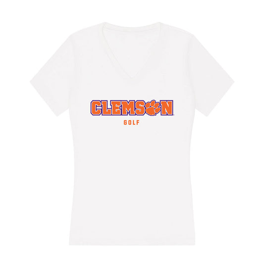 Clemson - NCAA Men's Golf : Wes Winters - Women's V-Neck T-Shirt-0