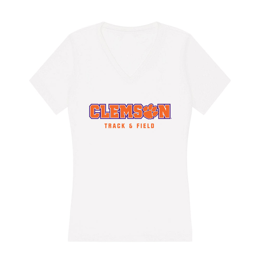 Clemson - NCAA Men's Track & Field : Matthew Phillips - Women's V-Neck T-Shirt-0