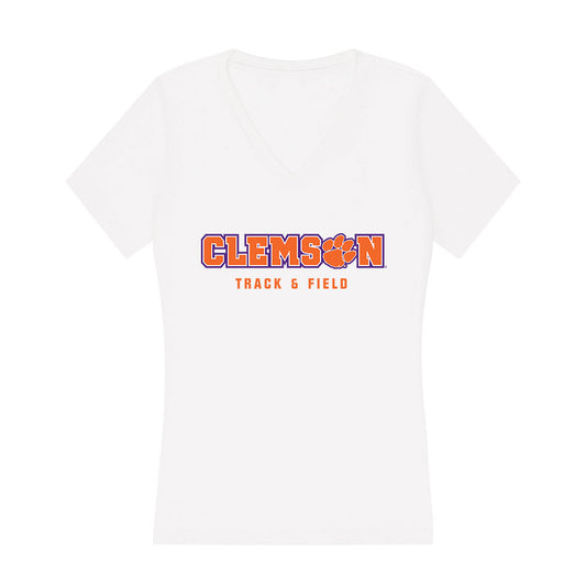 Clemson - NCAA Men's Track & Field : Cameron Bobcombe - Women's V-Neck T-Shirt-0