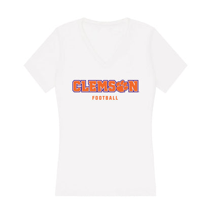 Clemson - NCAA Football : Jaylen Brown-Wallace - Women's V-Neck T-Shirt-0