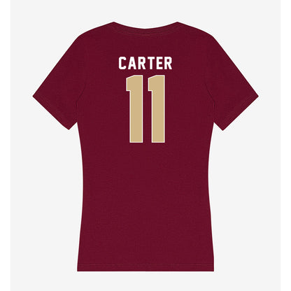 FSU - NCAA Football : Devin Carter - Women's V-Neck T-Shirt-1