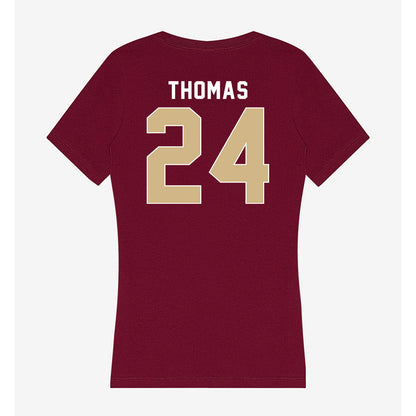 FSU - NCAA Football : Amari Thomas - Women's V-Neck T-Shirt-1