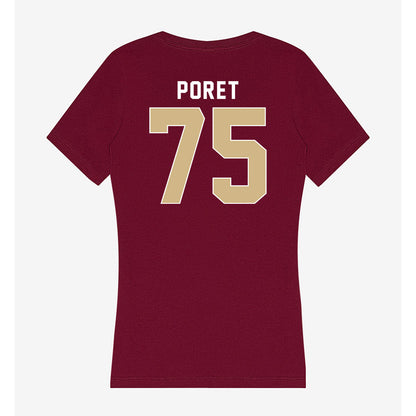 FSU - NCAA Football : Sean Poret - Women's V-Neck T-Shirt-1