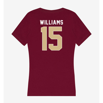 FSU - NCAA Women's Basketball : Sole Williams - Women's V-Neck T-Shirt-1