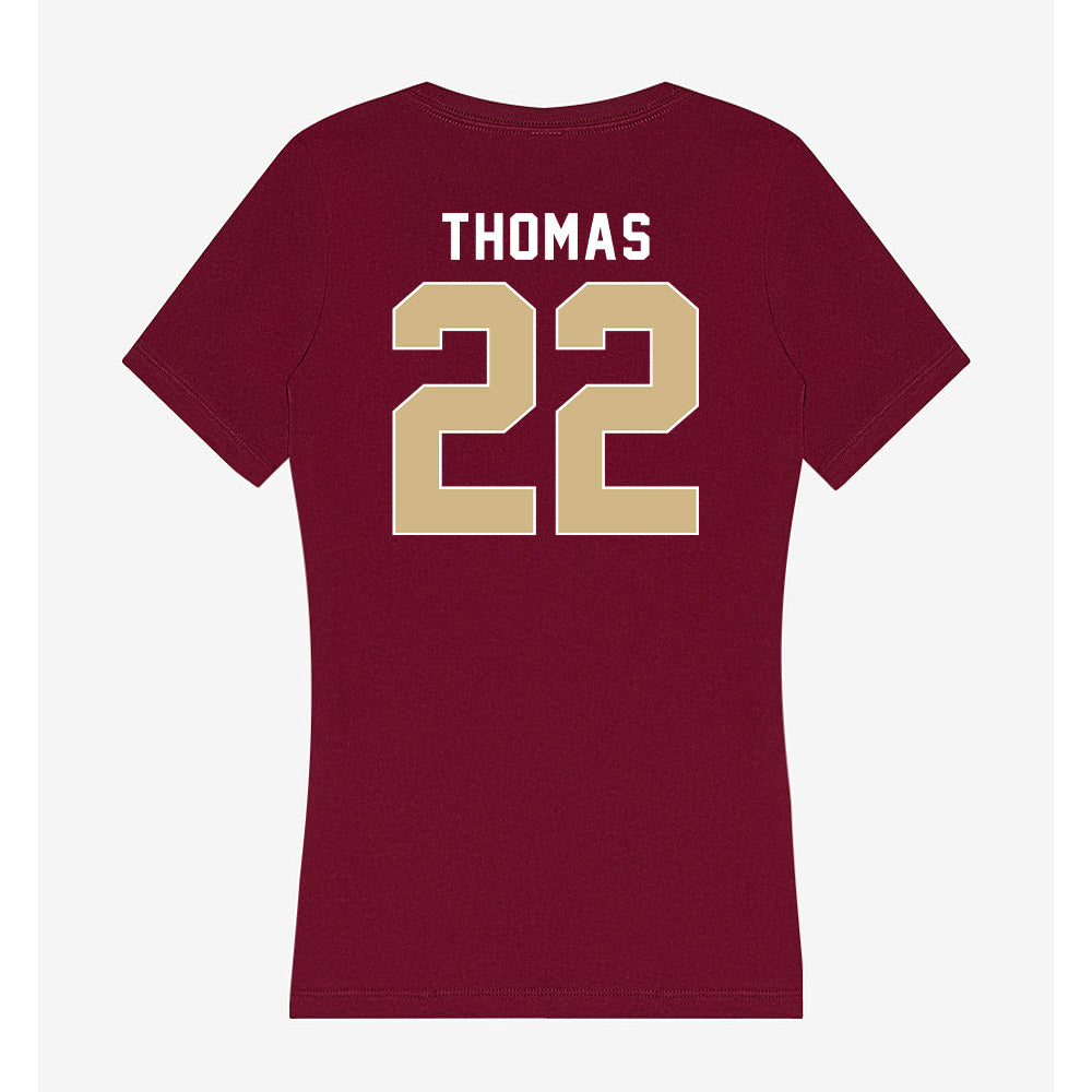 FSU - NCAA Football : Zae Thomas - Women's V-Neck T-Shirt-1