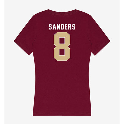 FSU - NCAA Women's Lacrosse : Marleigh Sanders - Women's V-Neck T-Shirt-1