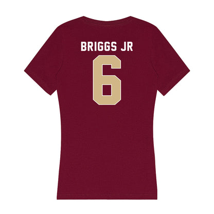 FSU - NCAA Football : Dennis Briggs Jr - Women's V-Neck T-Shirt-1