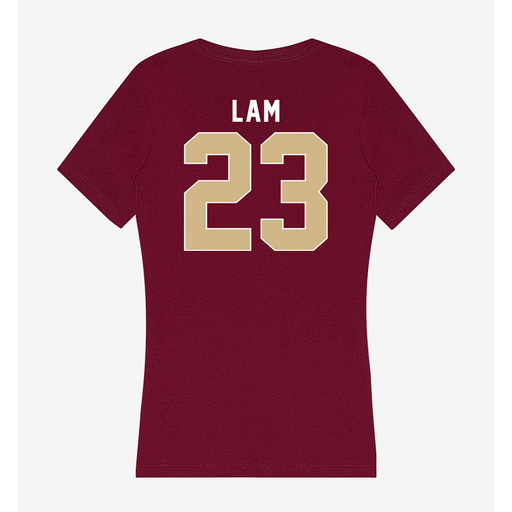 FSU - NCAA Beach Volleyball : Elena Lam - Women's V-Neck T-Shirt-1