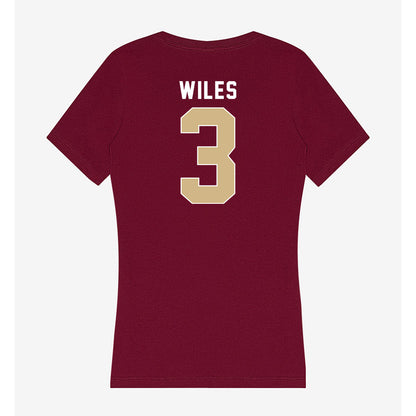 FSU - NCAA Women's Lacrosse : Brogan Wiles - Women's V-Neck T-Shirt-1