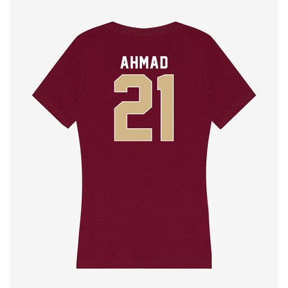 FSU - NCAA Women's Soccer : Nawreen Ahmad - Women's V-Neck T-Shirt-1