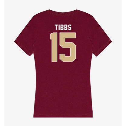 FSU - NCAA Women's Lacrosse : Mary Tibbs - Women's V-Neck T-Shirt-1