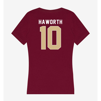 FSU - NCAA Beach Volleyball : Camryn Haworth - Women's V-Neck T-Shirt-1