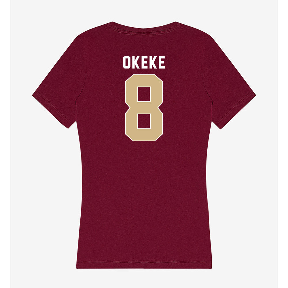 FSU - NCAA Women's Soccer : Janet Okeke - Women's V-Neck T-Shirt-1