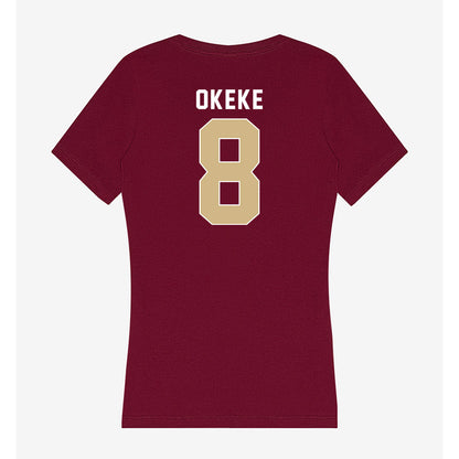 FSU - NCAA Women's Soccer : Janet Okeke - Women's V-Neck T-Shirt-1