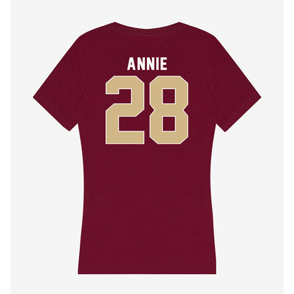 FSU - NCAA Women's Lacrosse : Aine Devine - Women's V-Neck T-Shirt-1