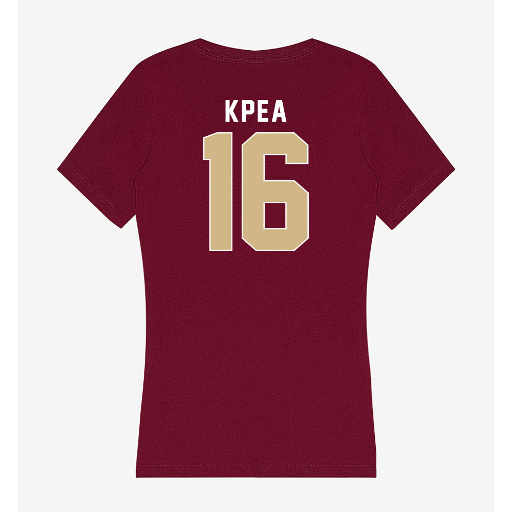 FSU - NCAA Women's Volleyball : Nenu Kpea - Women's V-Neck T-Shirt-1
