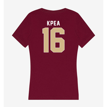 FSU - NCAA Women's Volleyball : Nenu Kpea - Women's V-Neck T-Shirt-1