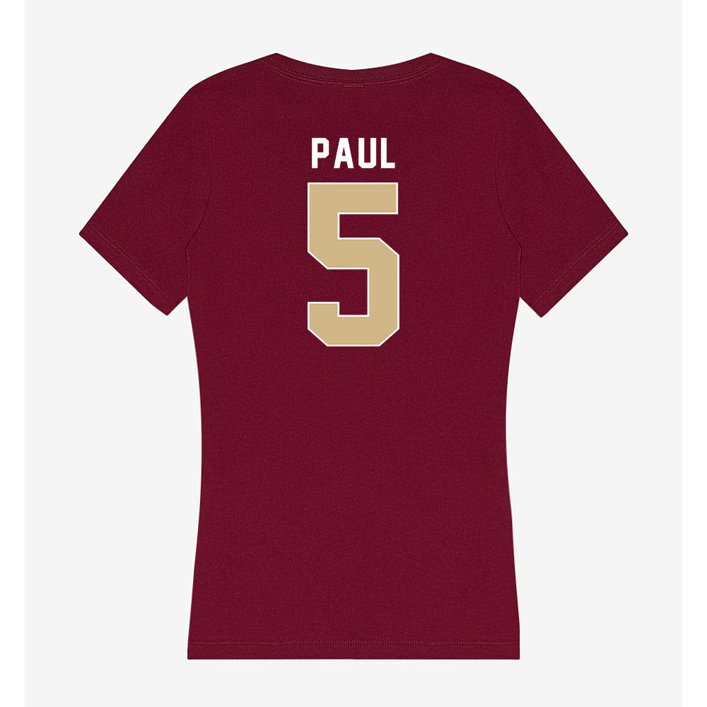 FSU - NCAA Men's Basketball : Collin Paul - Women's V-Neck T-Shirt-1