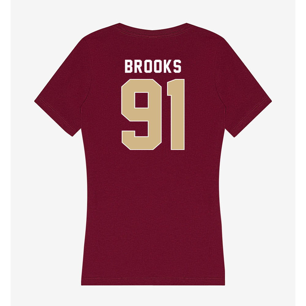 FSU - NCAA Football : Cam Brooks - Women's V-Neck T-Shirt-1