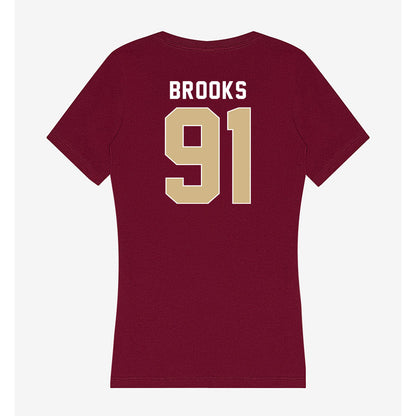 FSU - NCAA Football : Cam Brooks - Women's V-Neck T-Shirt-1