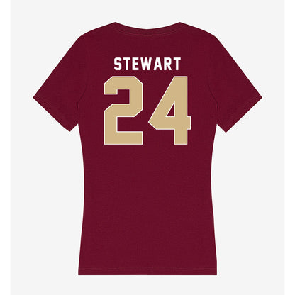 FSU - NCAA Women's Basketball : Morgan Stewart - Women's V-Neck T-Shirt-1