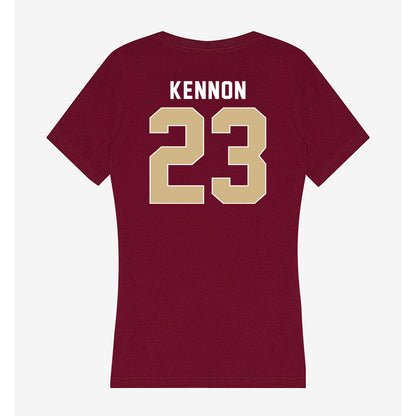 FSU - NCAA Football : Chauncey Kennon - Women's V-Neck T-Shirt-1