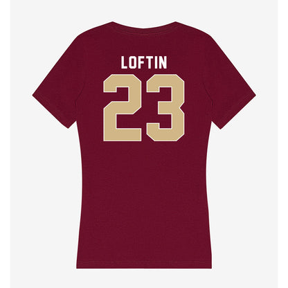 FSU - NCAA Football : Chase Loftin - Women's V-Neck T-Shirt-1