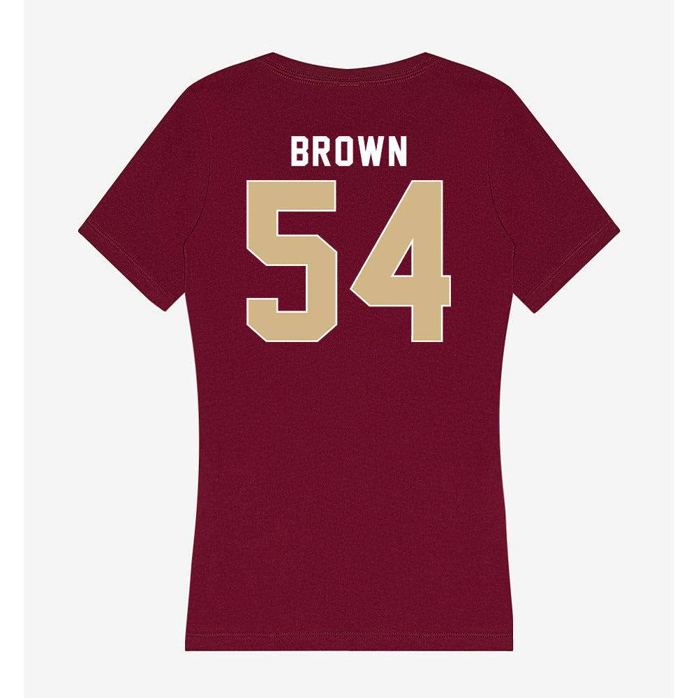FSU - NCAA Football : Chastan Brown - Women's V-Neck T-Shirt-1
