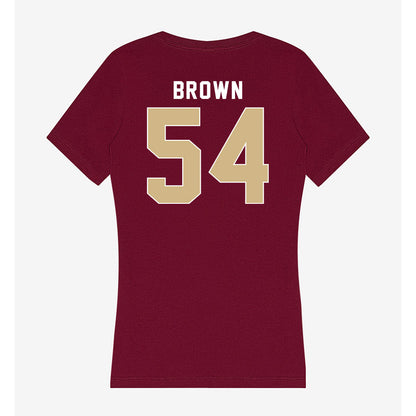 FSU - NCAA Football : Chastan Brown - Women's V-Neck T-Shirt-1