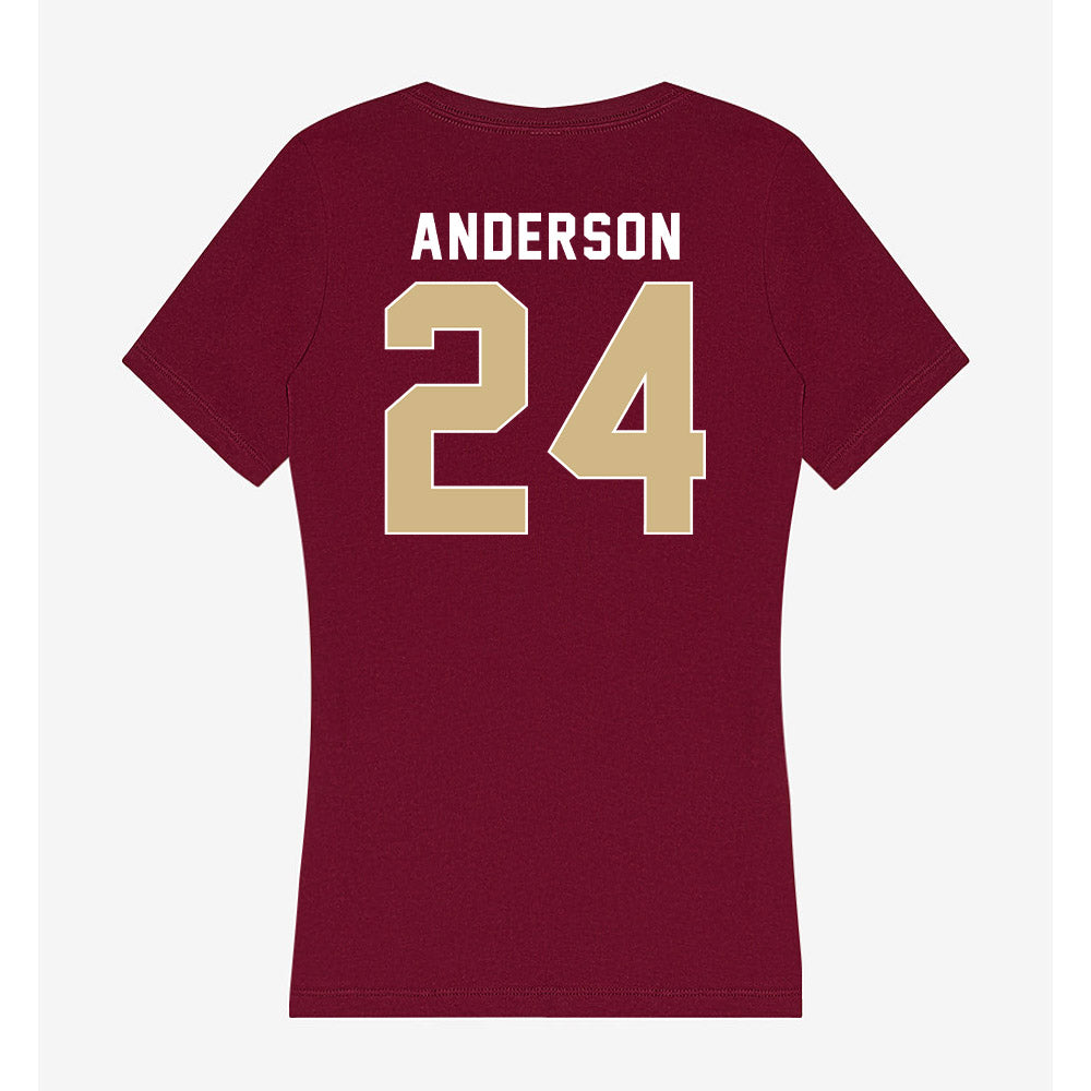 FSU - NCAA Women's Soccer : ashlyn anderson - Women's V-Neck T-Shirt-1