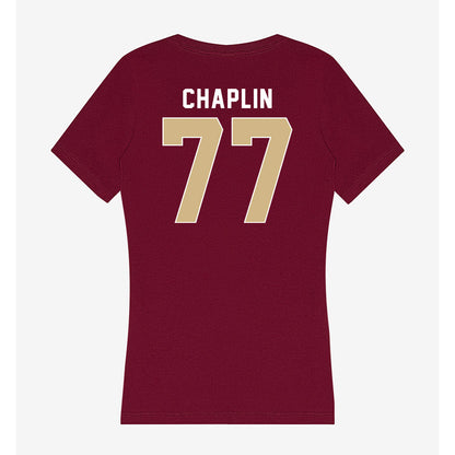 FSU - NCAA Football : Xavier Chaplin - Women's V-Neck T-Shirt-1