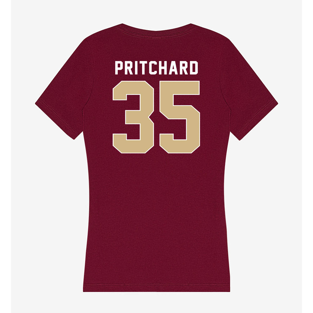 FSU - NCAA Football : Ethan Pritchard - Women's V-Neck T-Shirt-1