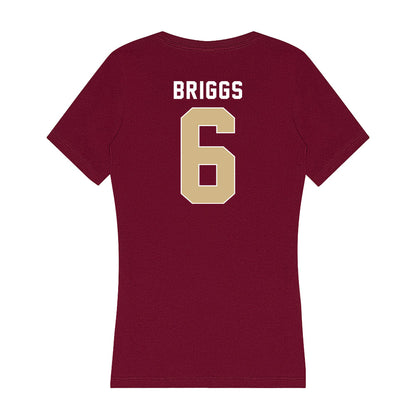 FSU - NCAA Football : Dennis Briggs - Women's V-Neck T-Shirt-1