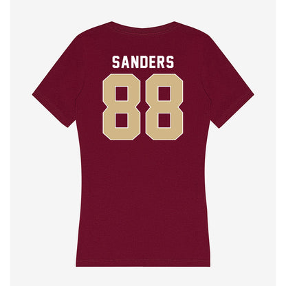 FSU - NCAA Football : Jordan Sanders - Women's V-Neck T-Shirt-1