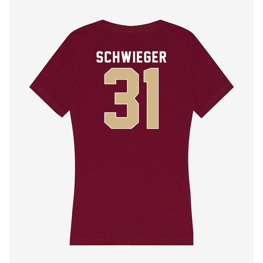FSU - NCAA Men's Basketball : Cooper Schwieger - Women's V-Neck T-Shirt-1