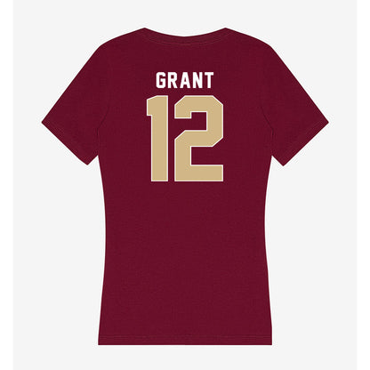 FSU - NCAA Football : Michael Grant - Women's V-Neck T-Shirt-1