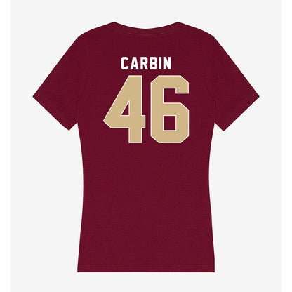 FSU - NCAA Football : Chris Carbin - Women's V-Neck T-Shirt-1