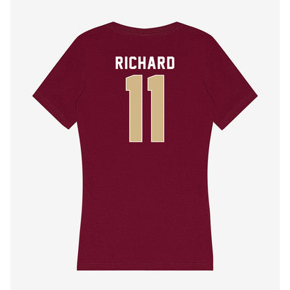FSU - NCAA Football : Cj Richard - Women's V-Neck T-Shirt-1