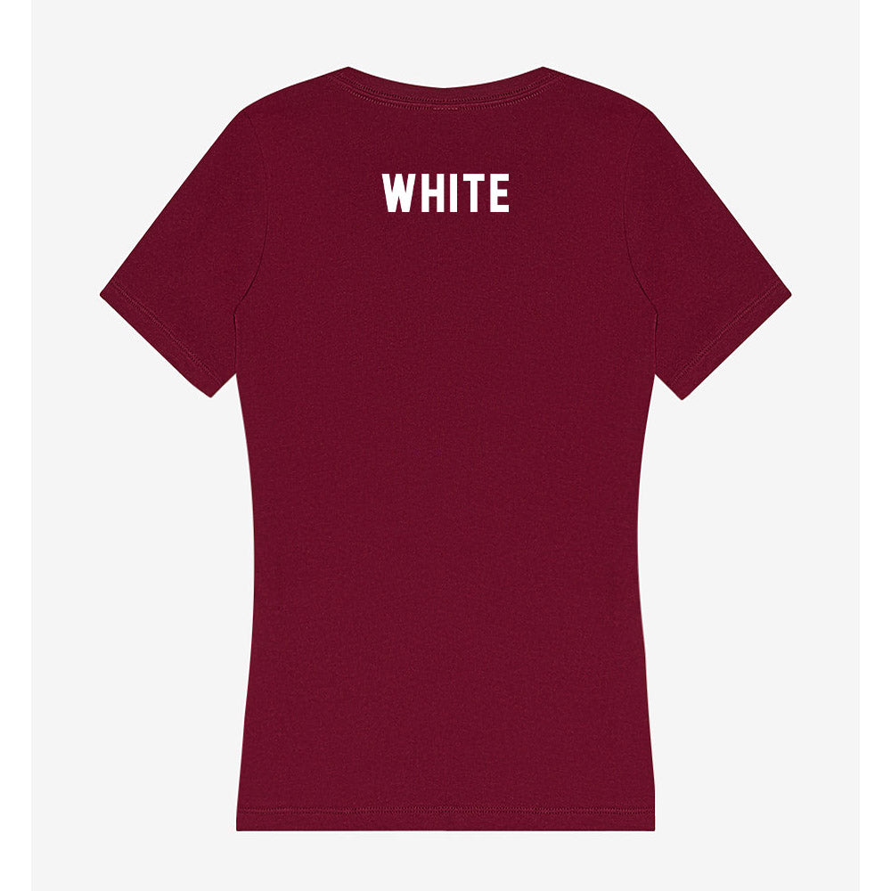FSU - NCAA Men's Track & Field : Trace White - Women's V-Neck T-Shirt-1