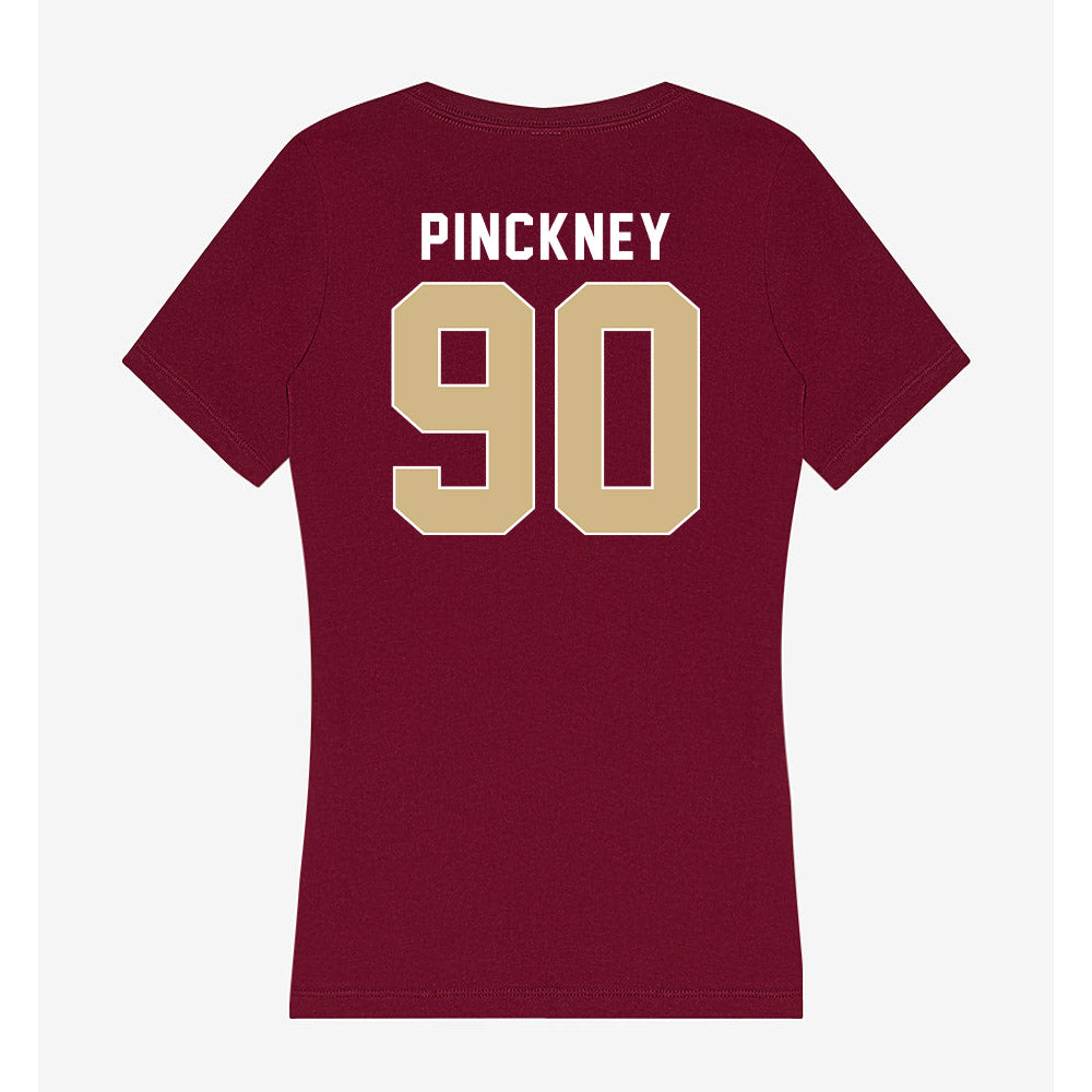 FSU - NCAA Football : Jaemin Pinckney - Women's V-Neck T-Shirt-1