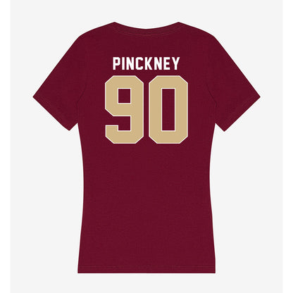 FSU - NCAA Football : Jaemin Pinckney - Women's V-Neck T-Shirt-1