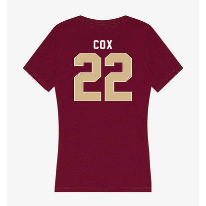 FSU - NCAA Women's Lacrosse : Charlise Cox - Women's V-Neck T-Shirt-1