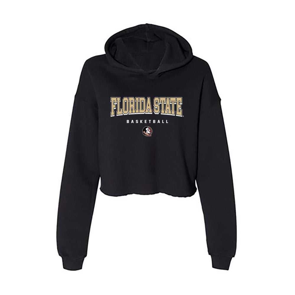 FSU - NCAA Women's Basketball : Jasmine Nivar - Women's Crop Fleece Hooded Sweatshirt-0