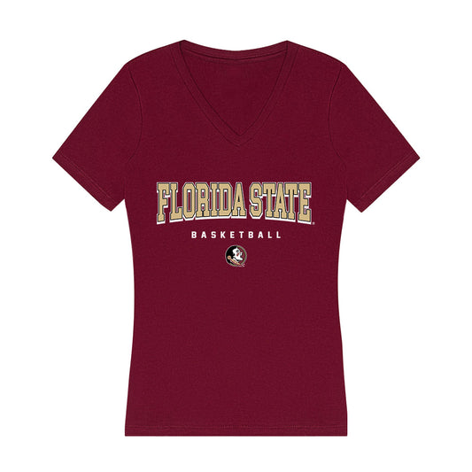 FSU - NCAA Men's Basketball : Marcis Ponder - Women's V-Neck T-Shirt-0